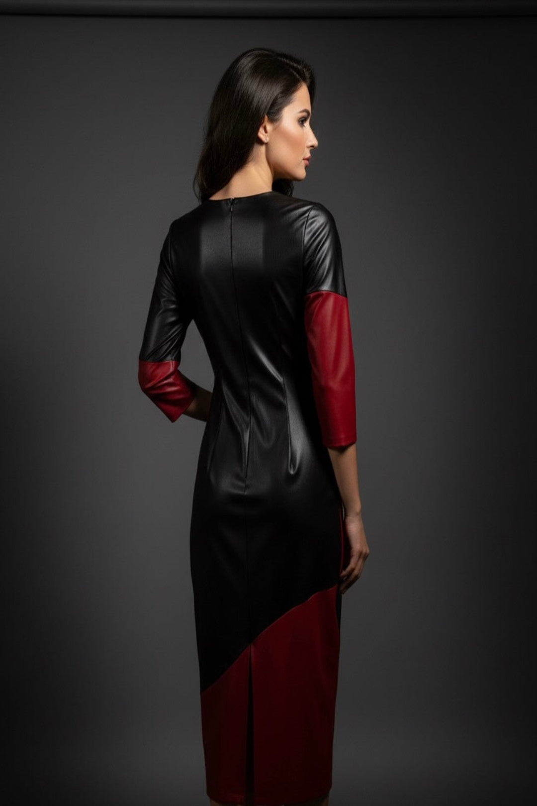 BLACK LEATHER DRESS