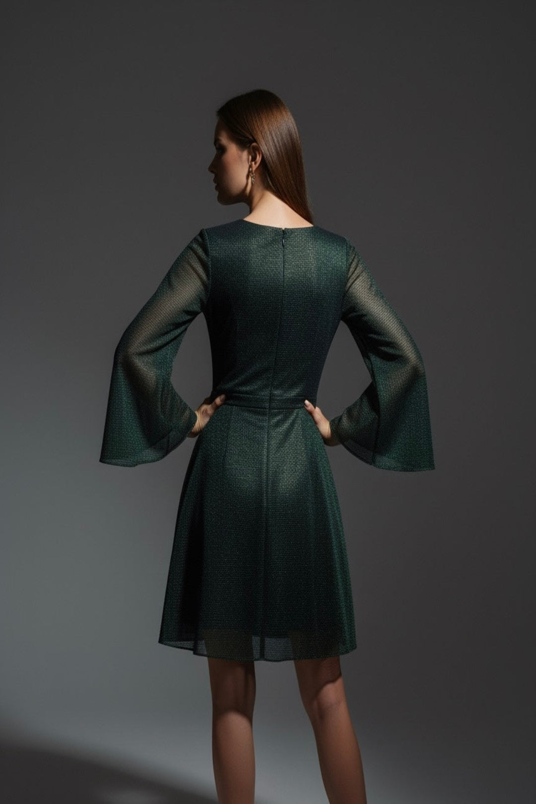 GREEN METALLIC DRESS