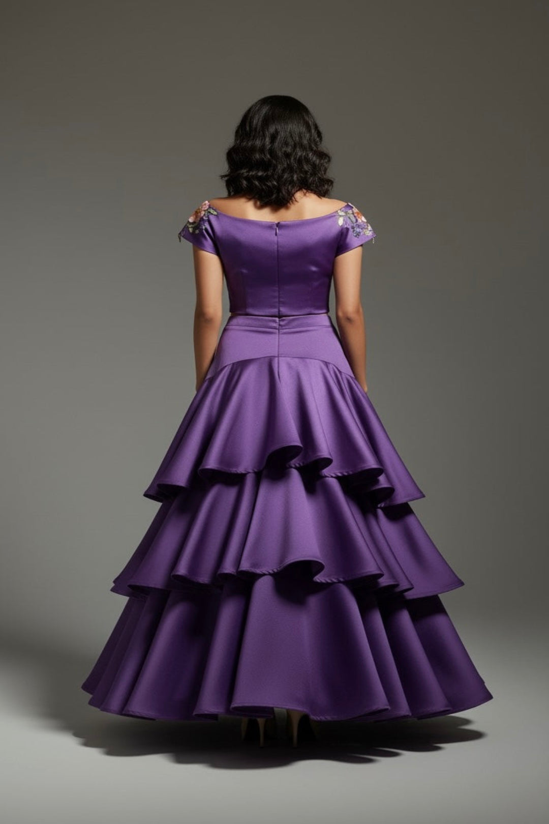 AMETHYST CASCADE RUFFLE SKIRT
