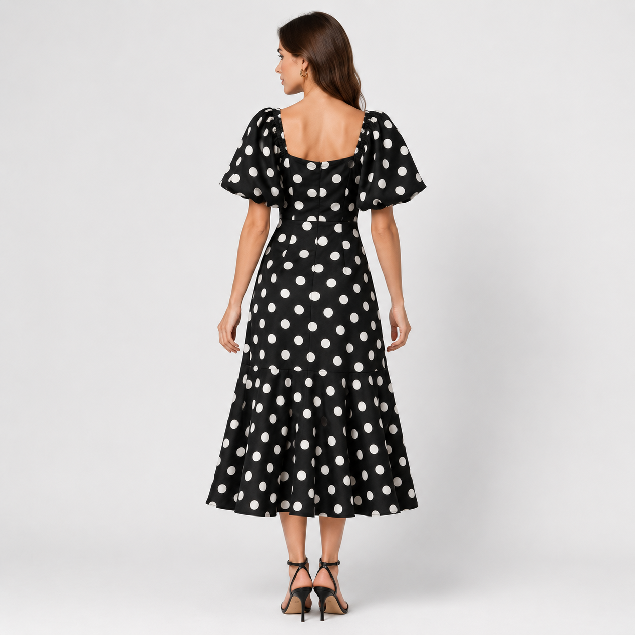 POLKA DOT LONG DRESS