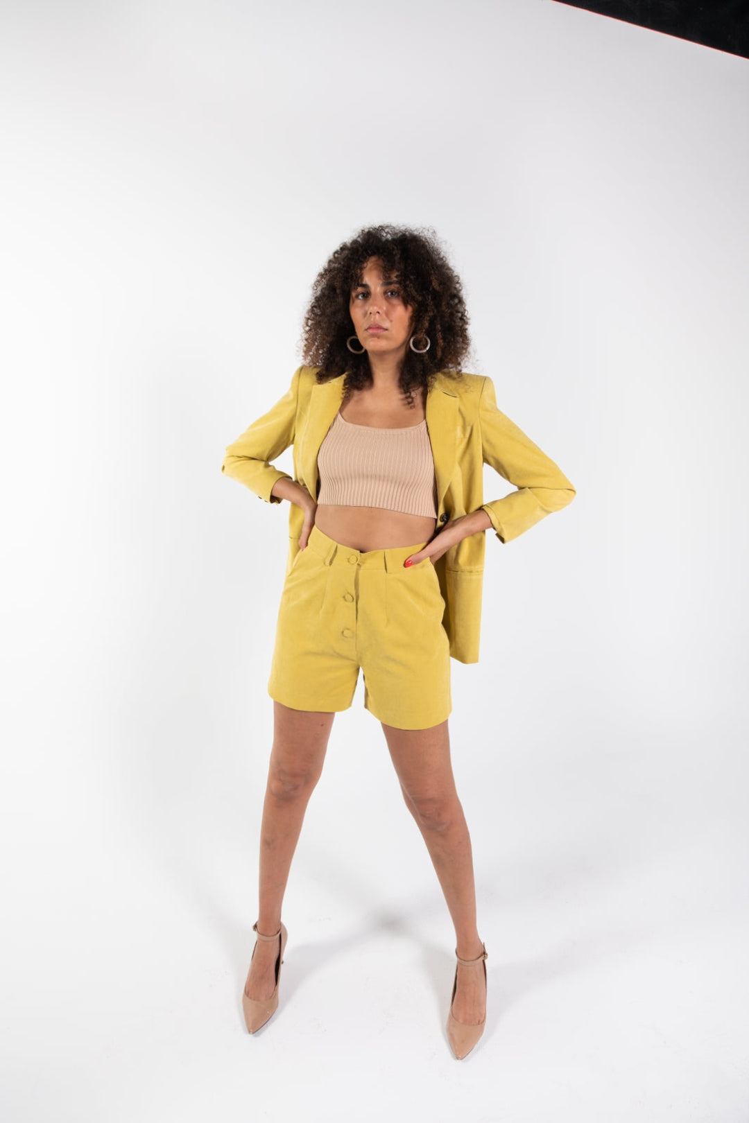 YELLOW CUPRO SHORT
