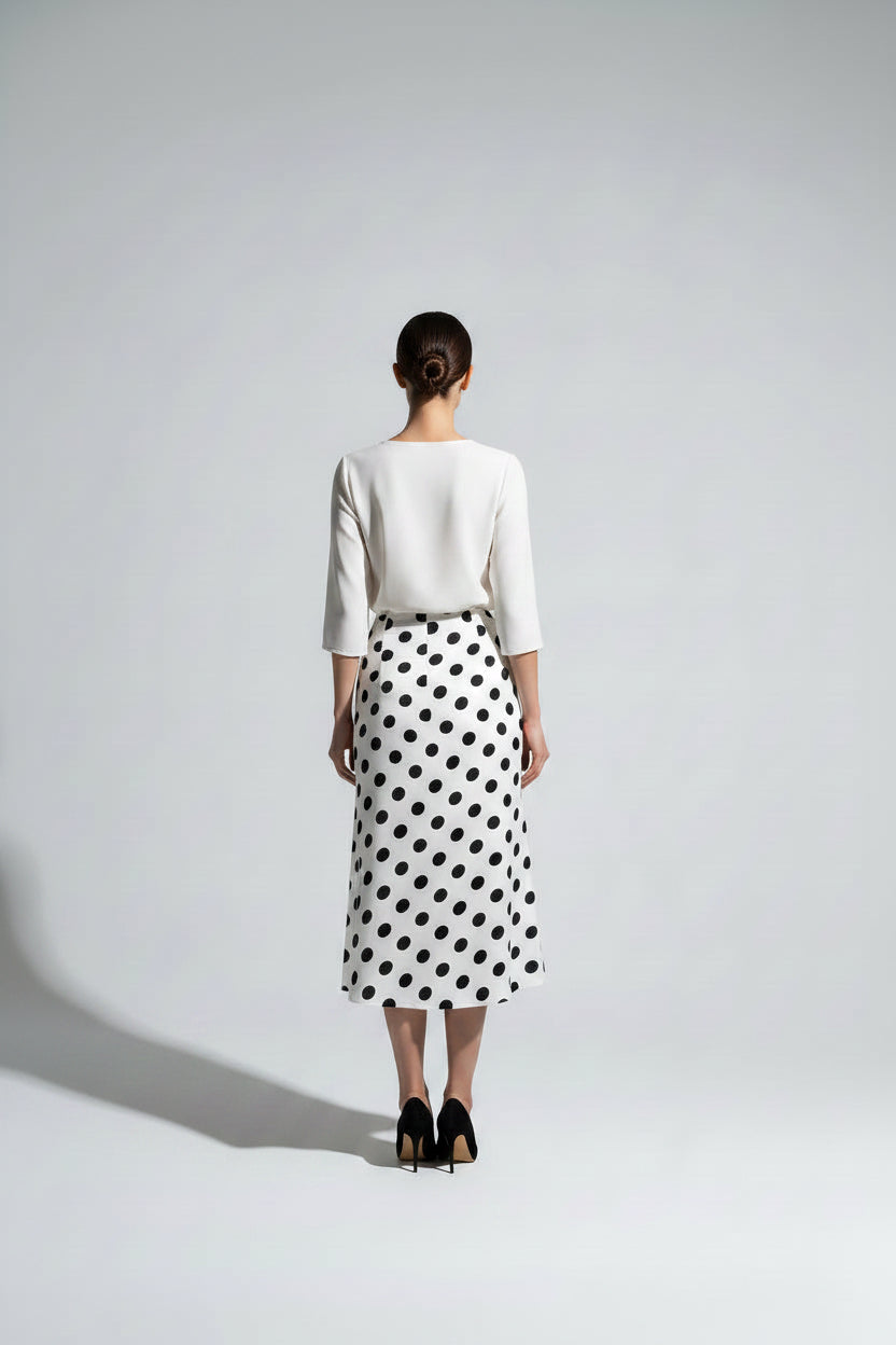 SUMMER LOVE POLKA DOT MAXI SKIRT