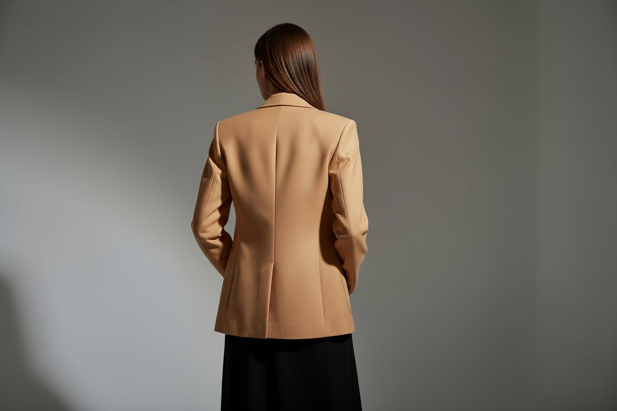 WQ-BEIGE LEATHER JACKET