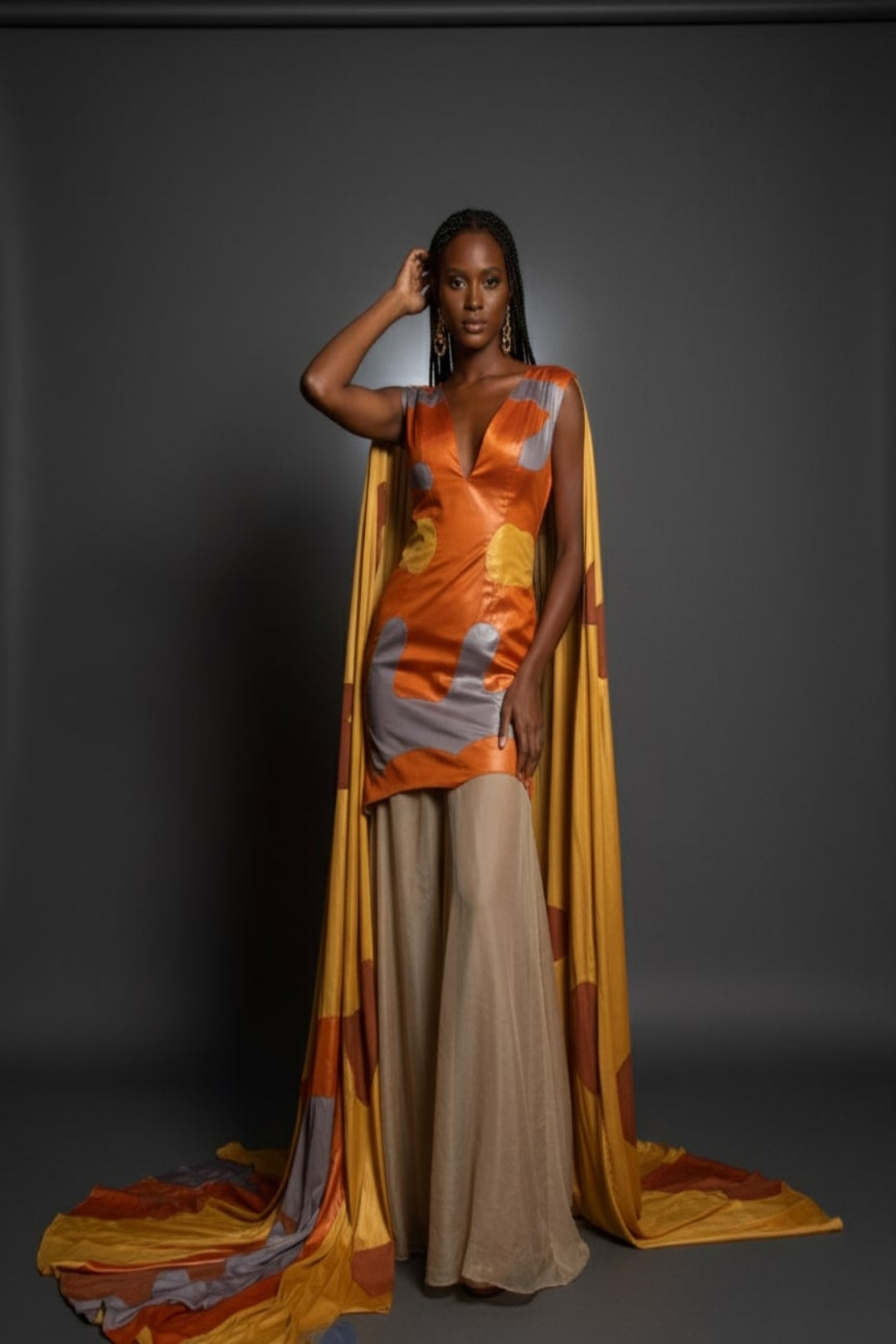 GOLDEN DUSK CAPE ENSEMBLE