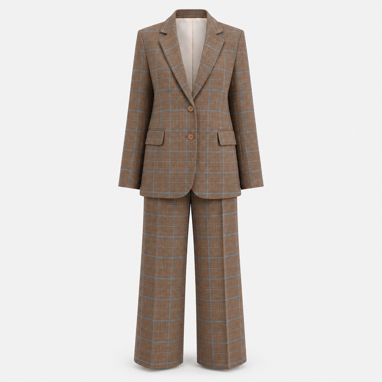 TC- BROWN CHECKS JACKET