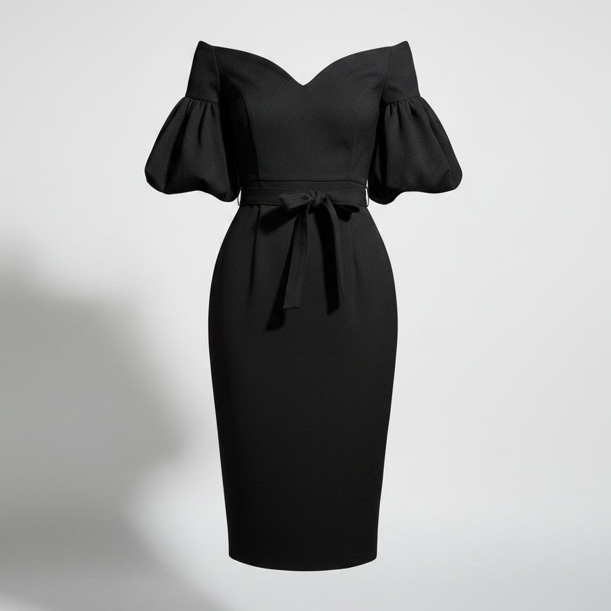 BLACK MID DRESS