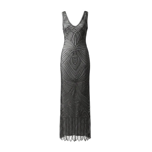 BLACK SEQUINED DRESS