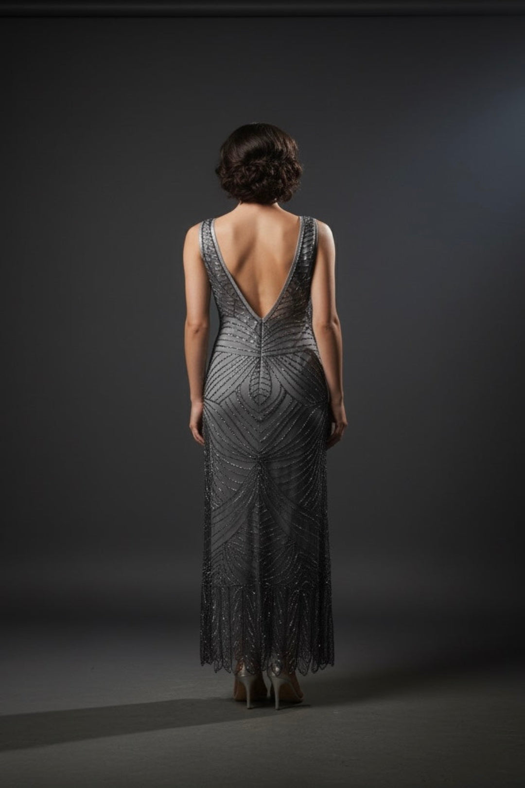 BLACK SEQUINED DRESS
