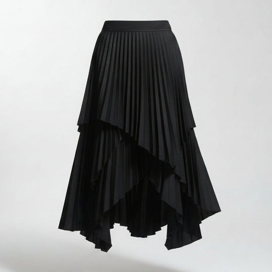 BLACK PLEATED SKIRT