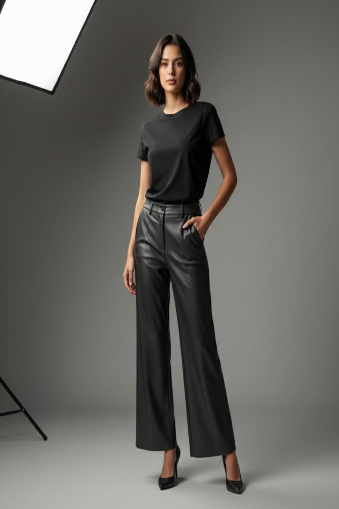 BLACK  LEATHER PANTS