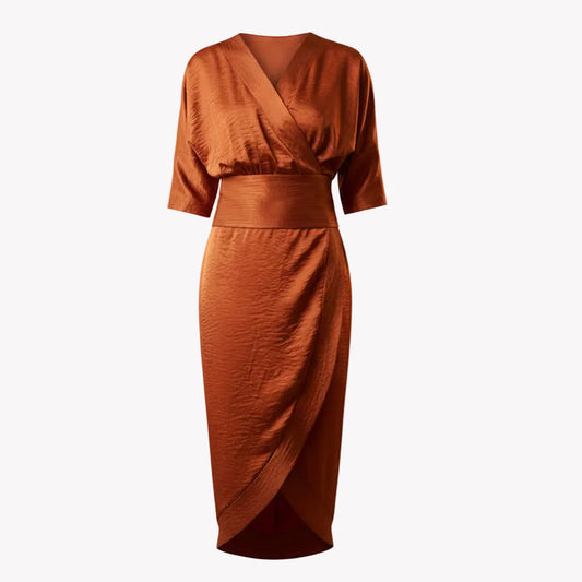 ORANGE DESIGNED DRESS