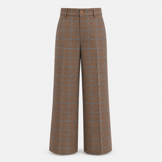 TC- BROWN CHECKS PANTS
