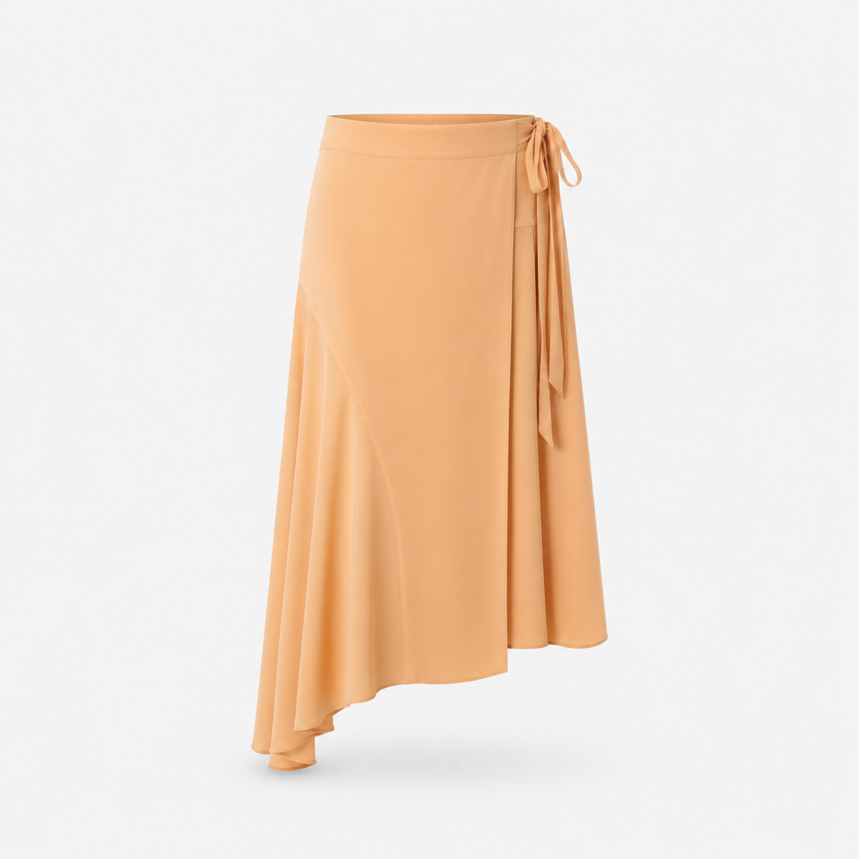 WQ-BEIGE LEATHER SKIRT