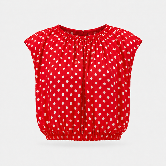 SUMMER LOVE POLKA DOT BALLOON TOP