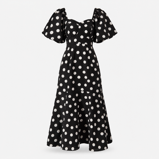 POLKA DOT LONG DRESS