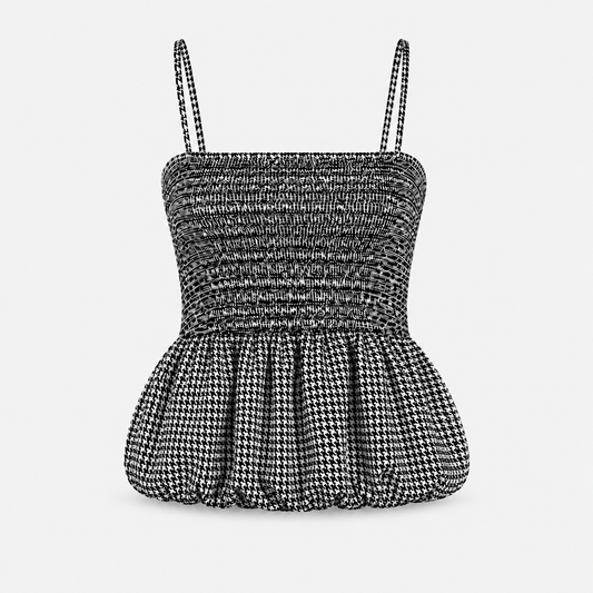 SUMMER LOVE MICRO CHECKS TOP