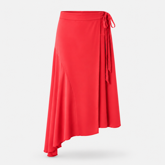 WQ -FUCHSIA LEATHER SKIRT