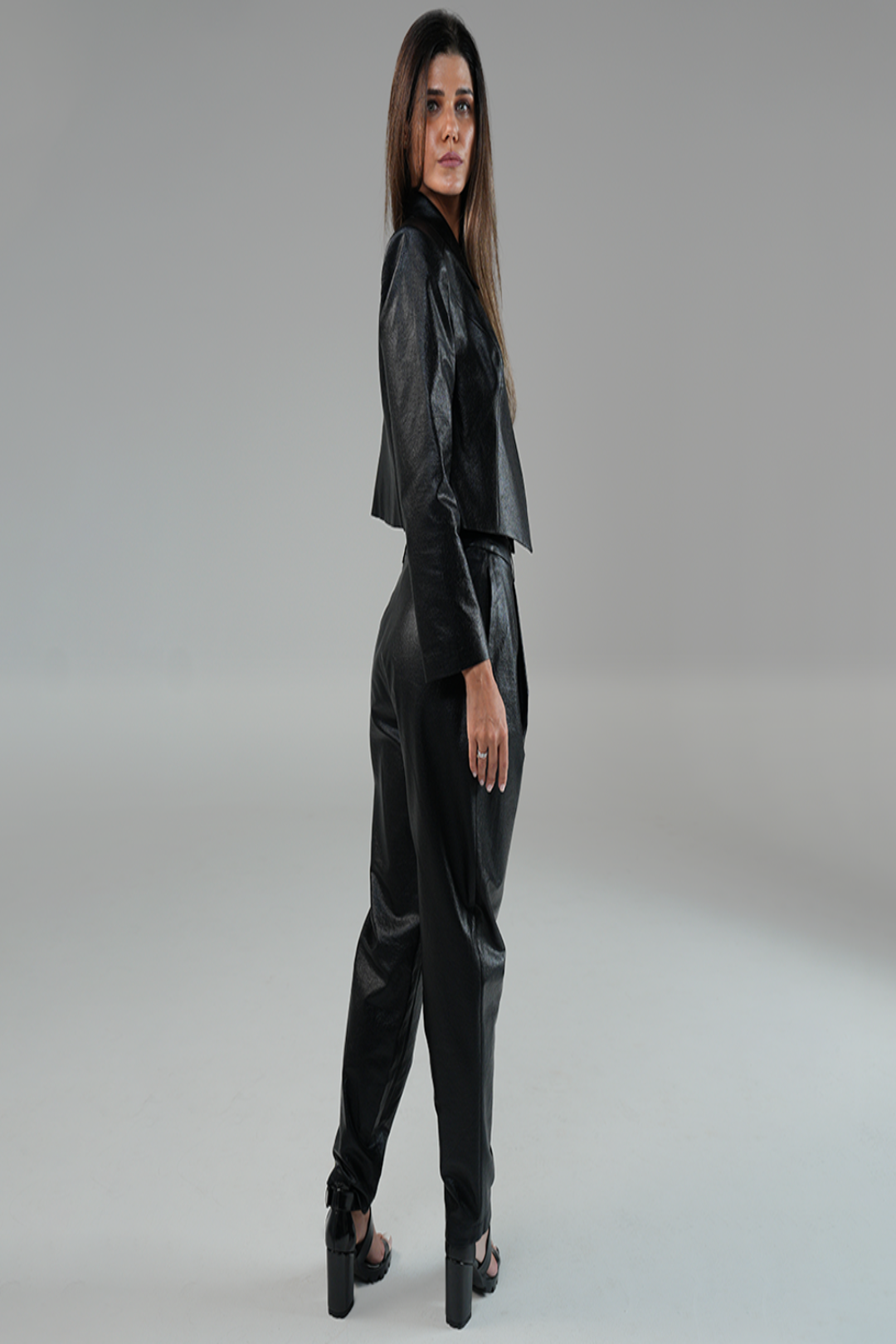 BLACK LEATHER  PANTS