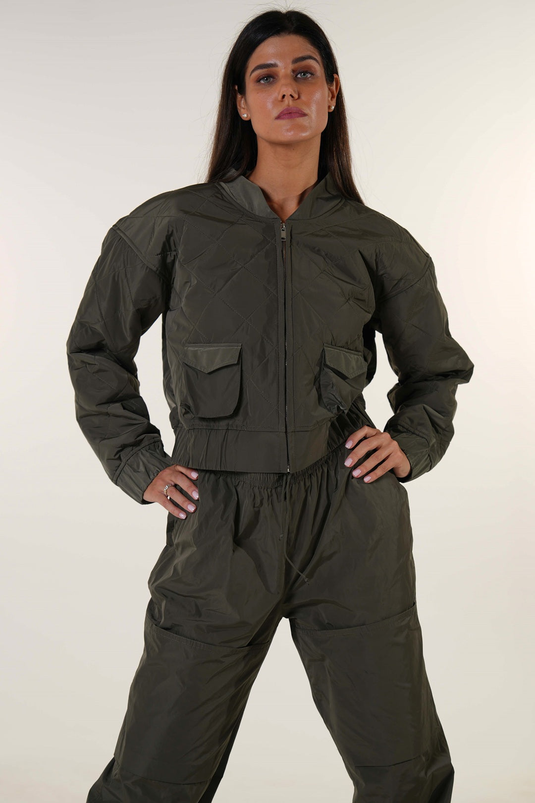 EDGY KHAKI JACKET  D1