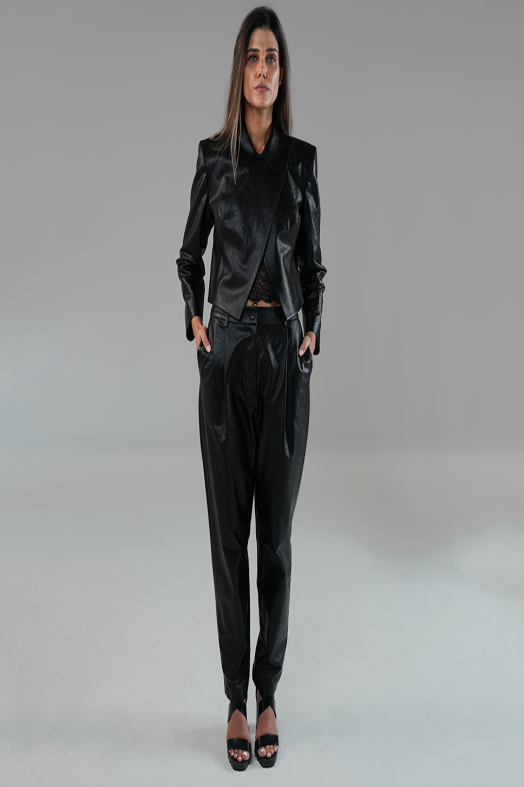 BLACK LEATHER  PANTS