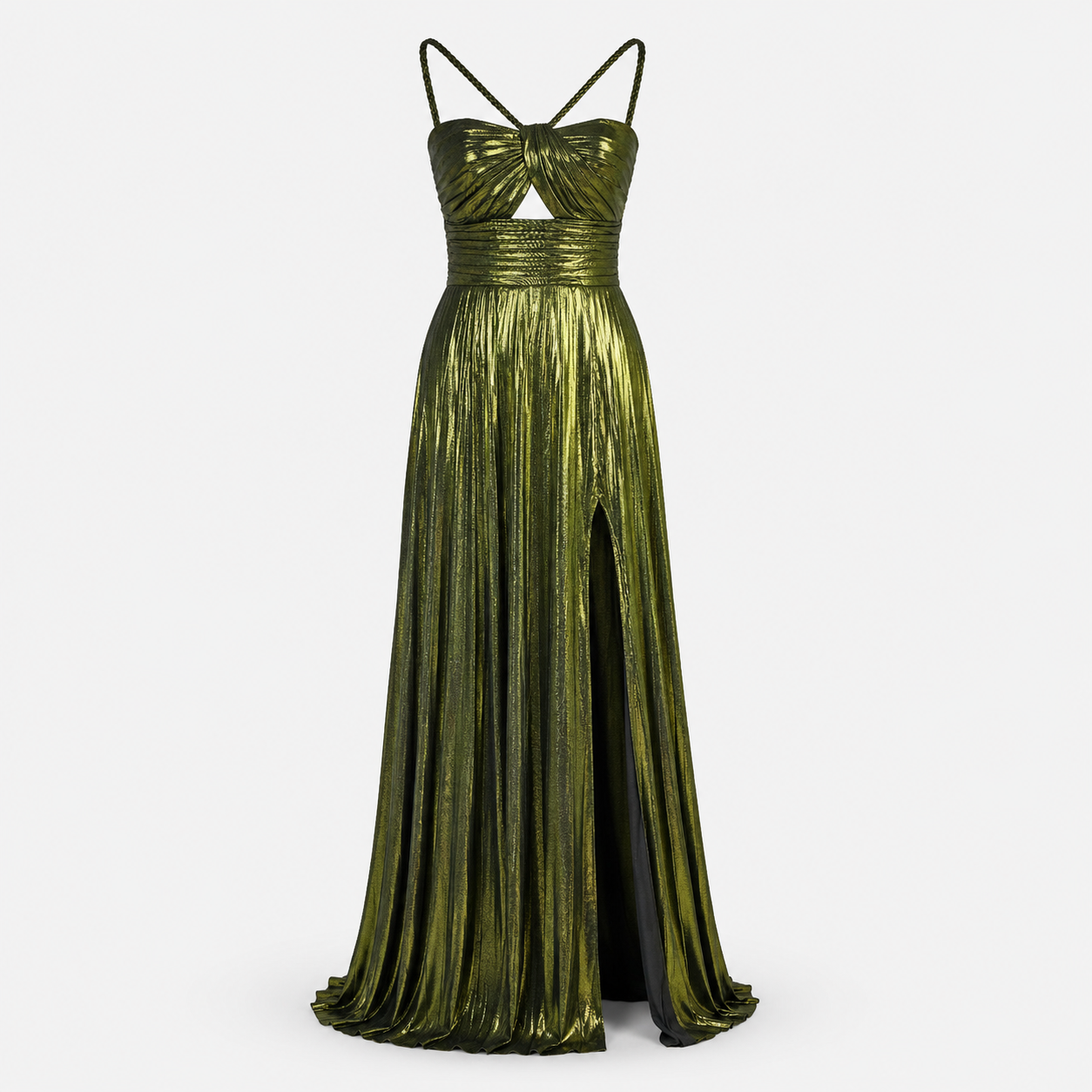 IMPERIAL OLIVE GLAM DRESS