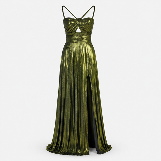 IMPERIAL OLIVE GLAM DRESS