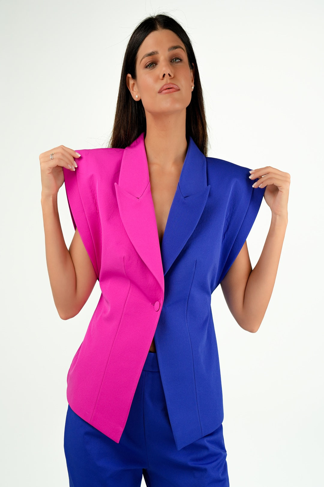 2 TONE BLUE FUCHSIA VEST