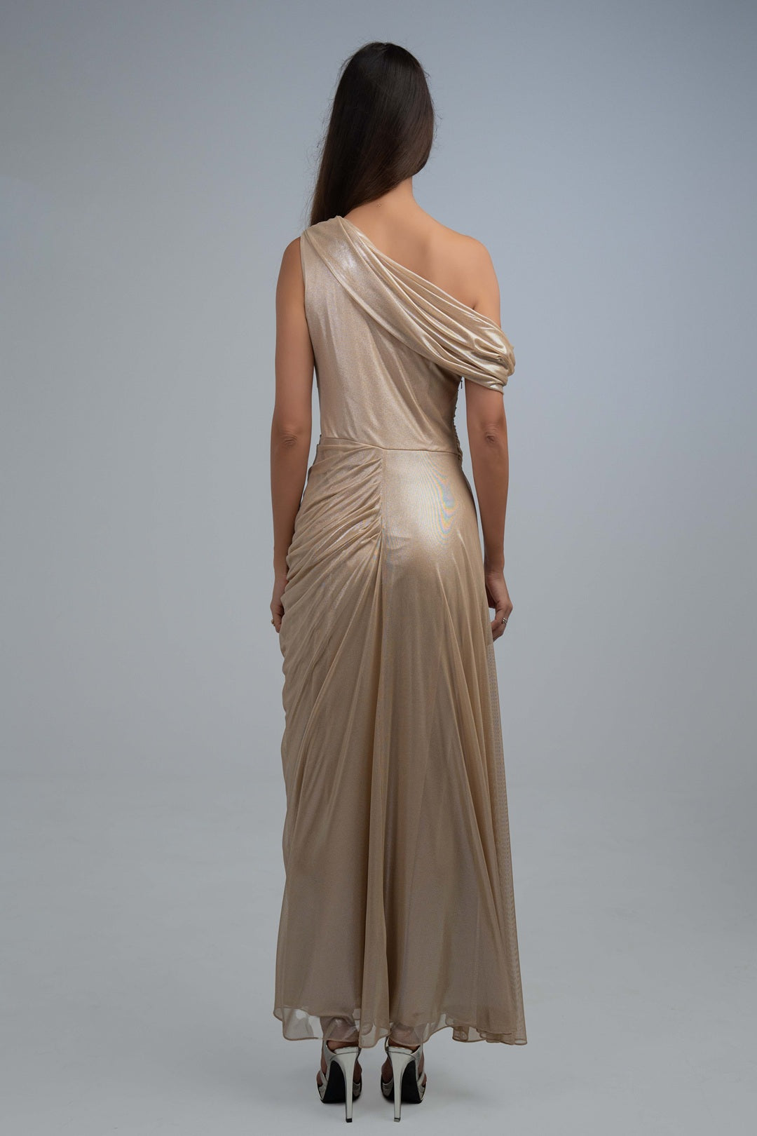 CHAMPAGNE CASCADE GOWN