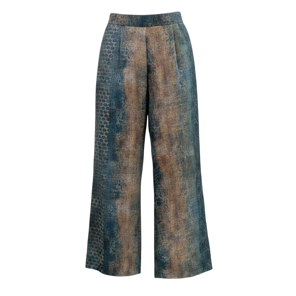 WQ- PRINTED DENIM PANTS