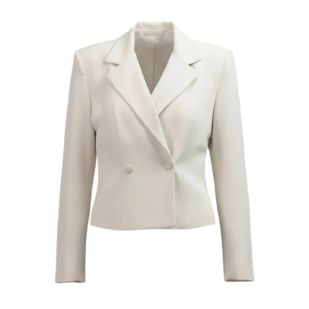 WQ- WHITE CROPPED JACKET