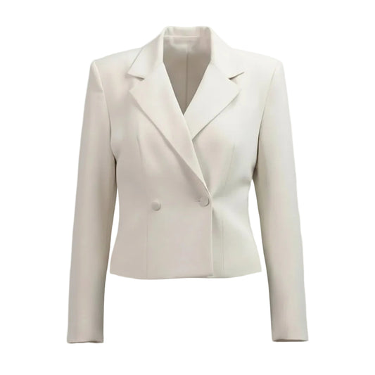 WQ- WHITE CROPPED JACKET