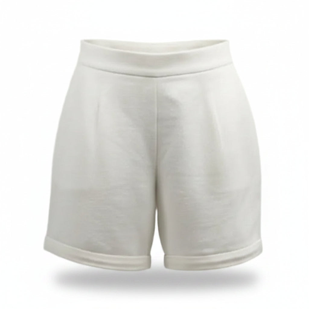 WQ- WHITE 2 IN 1 SHORT TO PANTS
