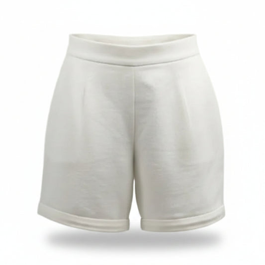 WQ- WHITE 2 IN 1 SHORT TO PANTS
