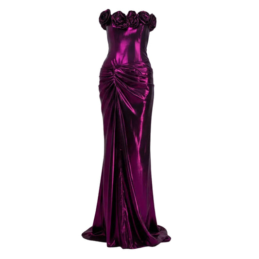 MIDNIGHT AMETHYST ROSE GOWN