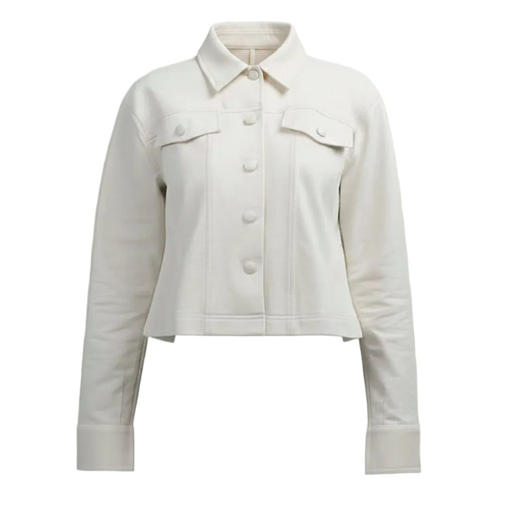 WQ- WHITE CROPPED JACKET