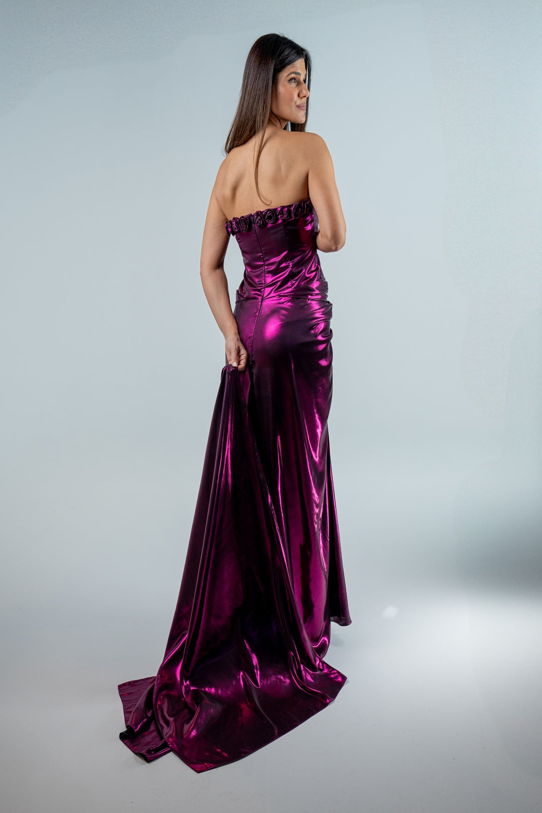 MIDNIGHT AMETHYST ROSE GOWN