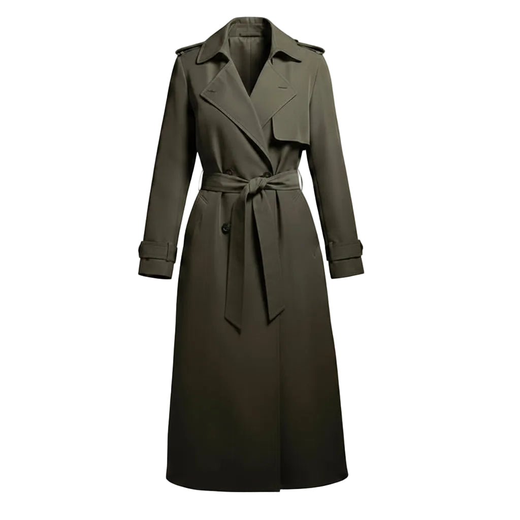 EDGY KHAKI TRENCH COAT D1