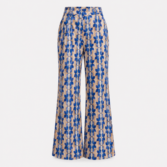70s PRINTED BLUE PANTS