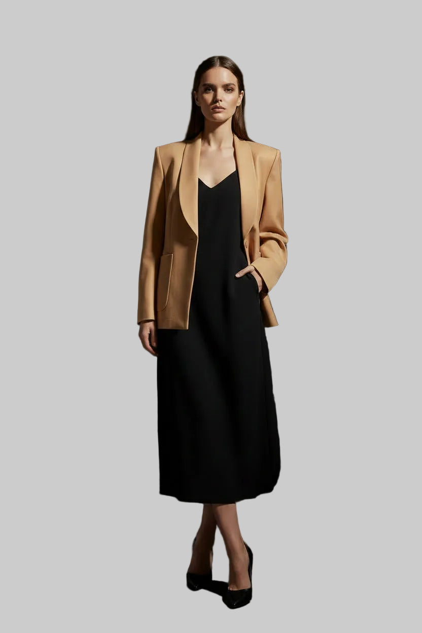 WQ-BEIGE LEATHER JACKET