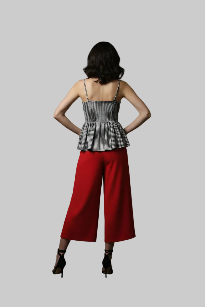 SUMMER LOVE MICRO CHECKS TOP