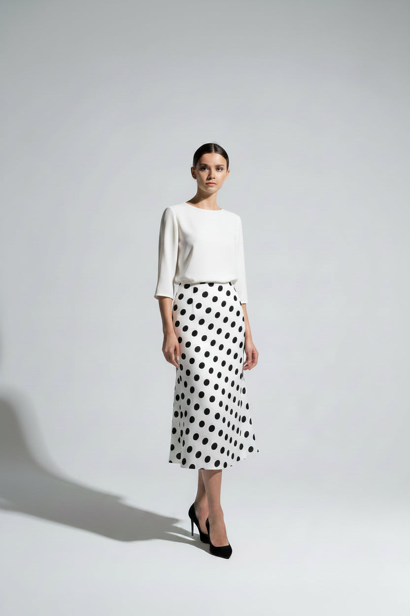 SUMMER LOVE POLKA DOT MAXI SKIRT