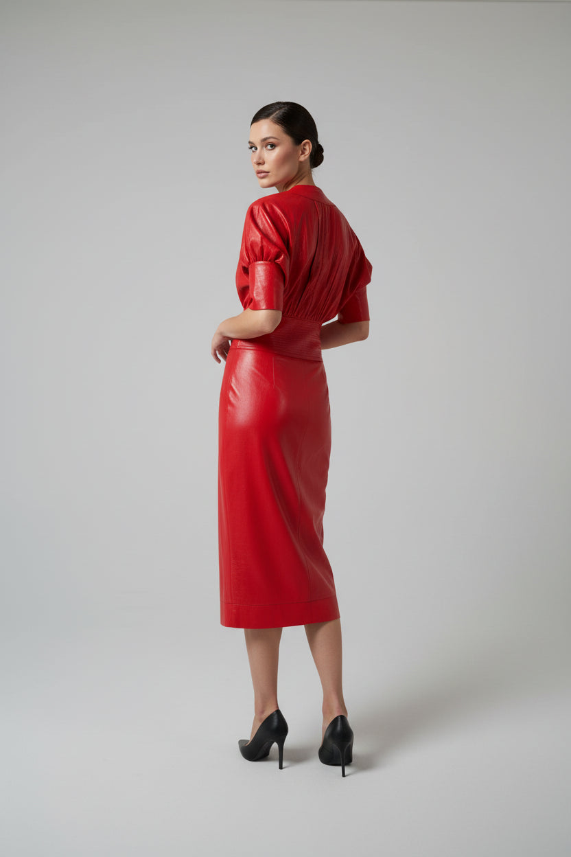 RED LAMPERO DRESS