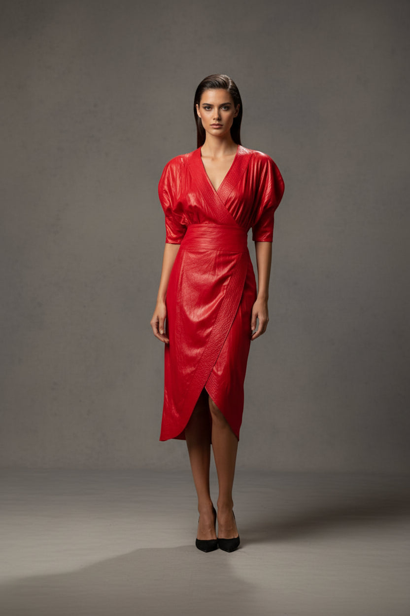 RED LAMPERO DRESS