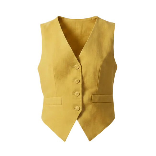 YELLOW CUPRO  WAISTCOAT