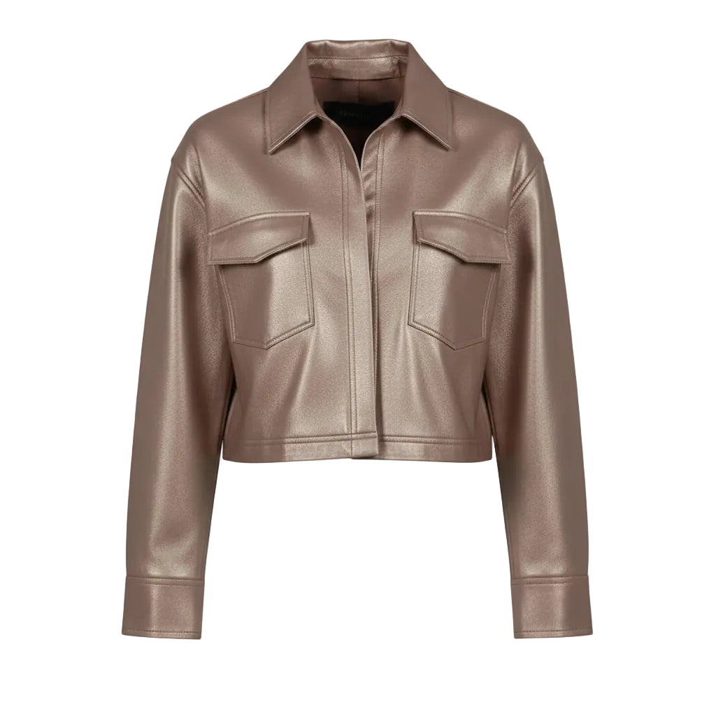 WQ- BRONZE CROPPED  JACKET