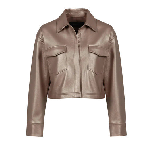 WQ- BRONZE CROPPED  JACKET
