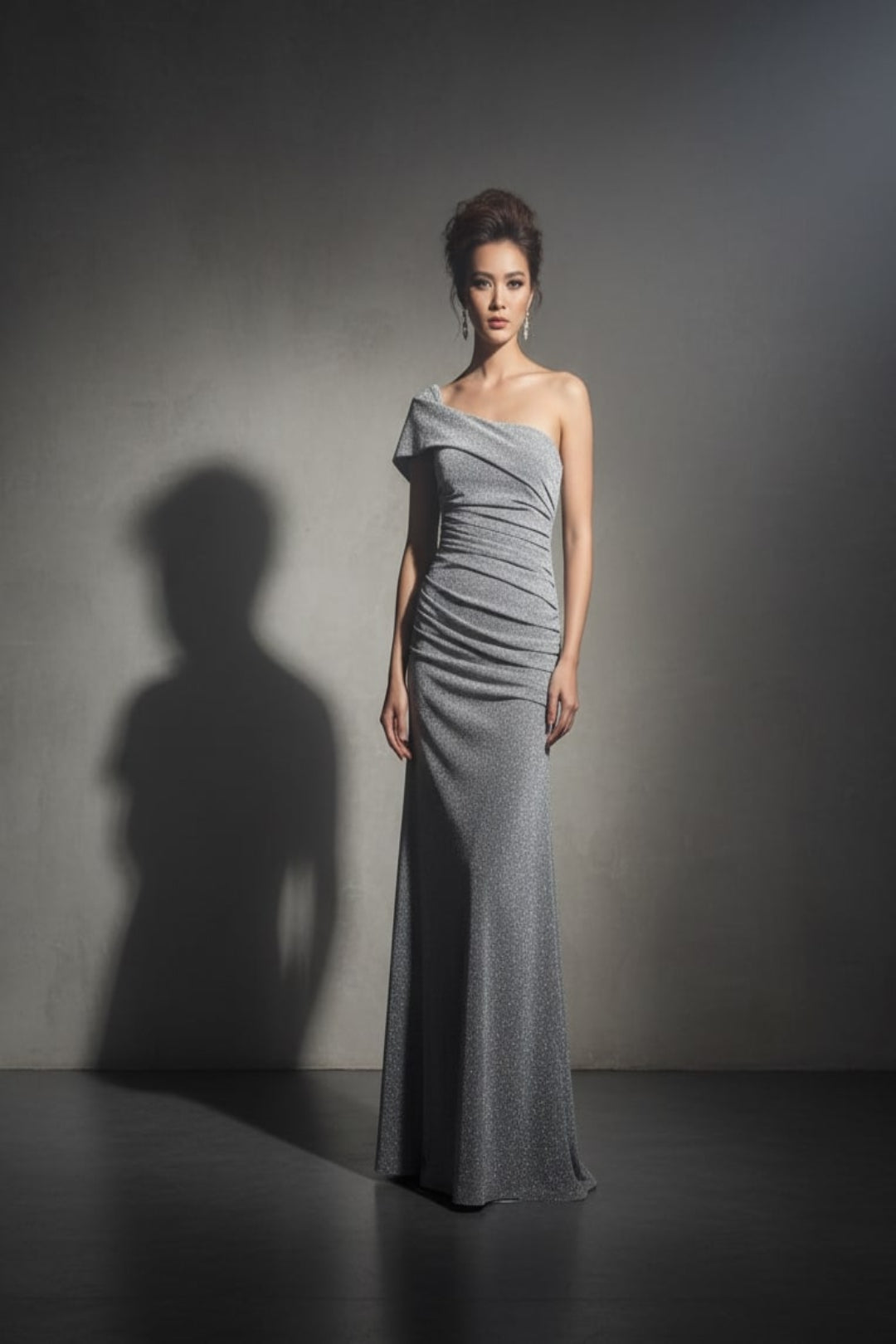 SILVER  MOON  DRAPE GOWN