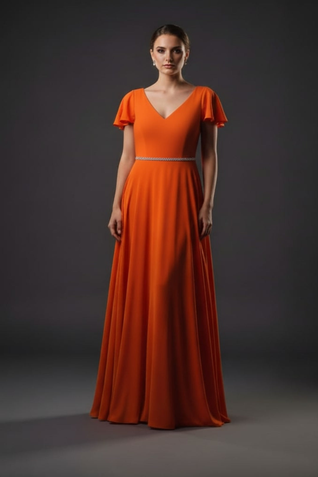 MARIGOLD  GRACE CRYSTAL WAIST GOWN
