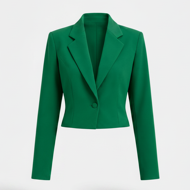 SL - GREEN  CROPPED JACKET