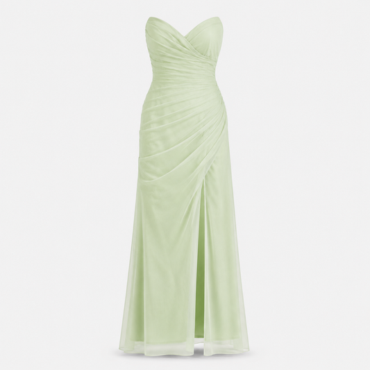 CELESTE  CELADON DRAPED GOWN
